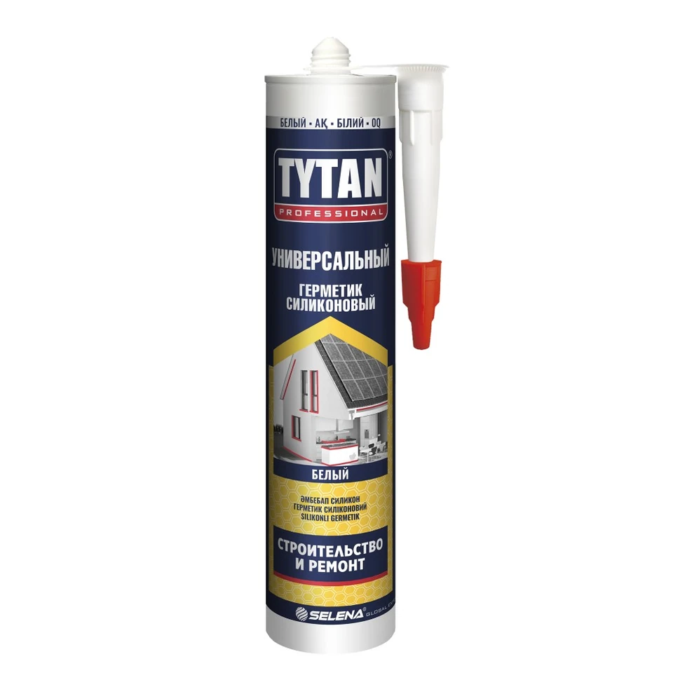 Tytan Professional Универсальный герметик силиконовый белый 280 мл (1уп=12шт)