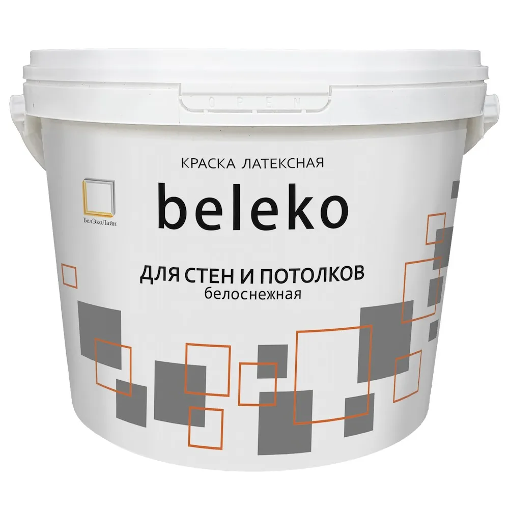 Белая краска для стен и потолков BelEcoLine 14 кг