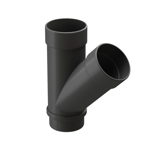 Тройник 45° Döcke LUX Графит RAL 7024, 100 мм
