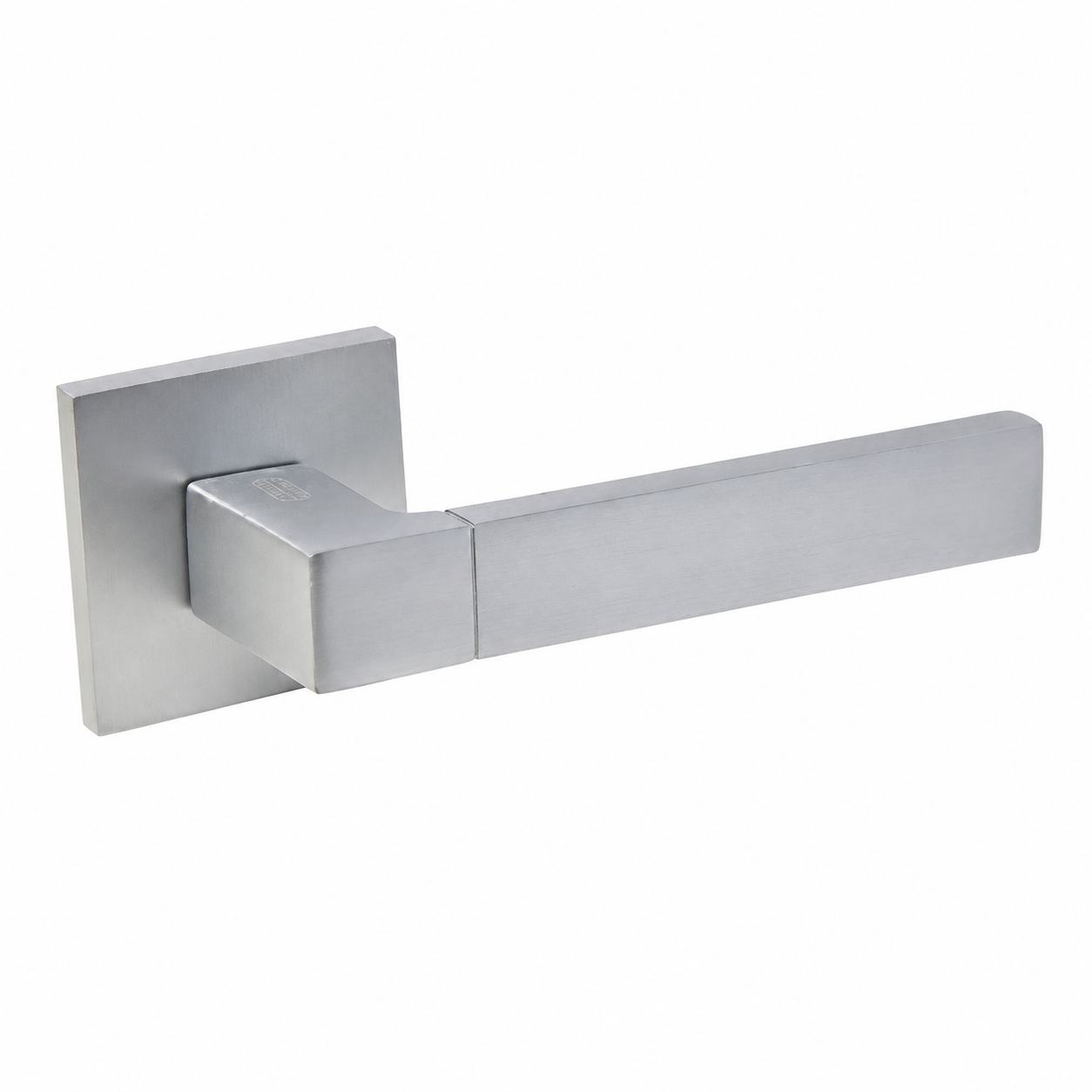 Ручка на квадр. накладке А-527 SILVER. Серебро матовое (WS)