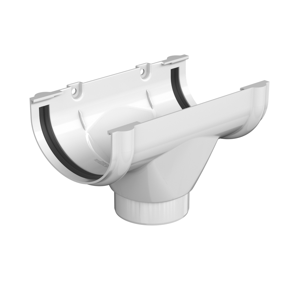 ТН ОПТИМА воронка желоба (D120/80), белый, шт